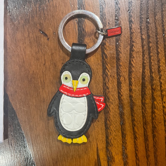 Coach Leather Penguin Key Fob - Picture 4 of 4